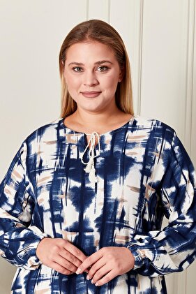 Kadın Büyük Beden İpli Tunik