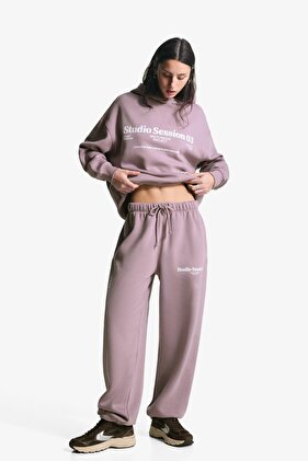 Baskılı jogger fit pantolon