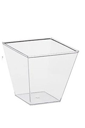 5x6 Cm Küçükkkkkkkkkkkk Boyuna Dikkat Edin Prizma Mika Plastik Sunum Kabı Kübik Kase 120 Cc **25**