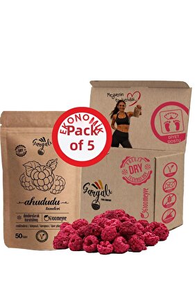 التوت FRAMBUAZ - رقائق الفواكه المجففة بالتجميد - 15 جم × 5 قطع