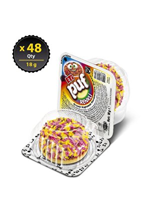 بسكويت ملون منتفخ 18 جم × 48 قطعة