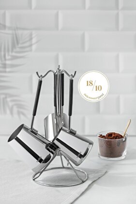 طقم وعاء قهوة من الفولاذ المقاوم للصدأ مكون من 4 قطع من Everest