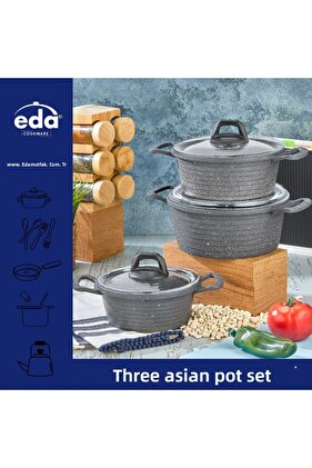 طقم أواني طهي عميقة آسيوية - 16/18/20 طقم ثلاثي