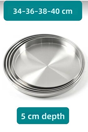 صينية معجنات ألمنيوم 34-36-38-40 سم