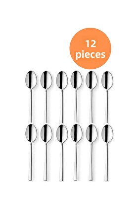 12 Pieces Stainless Luxury Teaspoon Stick Teaspoons