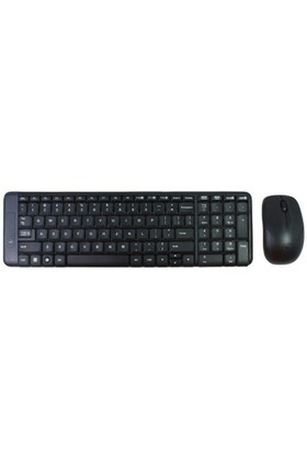 MK220 Kablosuz Türkçe Klavye Mouse Seti, Siyah 920-003163