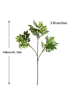 76-140 سم فرع شجرة اللبخ الاصطناعي الكبير شجرة ورنيش وهمية نباتات بانيان بلاستيكية خضراء طويلة القامة...