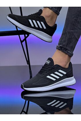 Унисекс черно-бели водоустойчиви спортни обувки с четири ремъка и връзки WSB4116