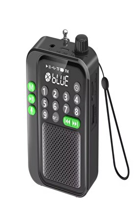 C9 Bluetooth Şarjlı Radyo USB & TF Kart Okuyucu Deprem Çantasına Uygun FM Radyo
