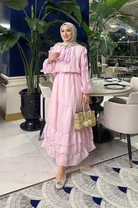 Isalle Collared Set Pink