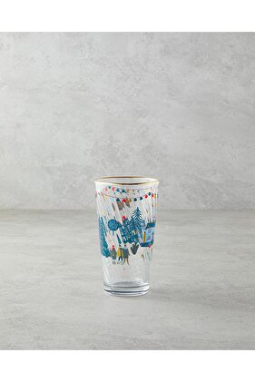 كوب زجاجي من بين بوت باللون الأحمر - الأخضر