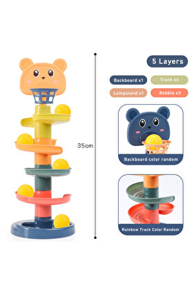 5 layers Montessori Toys Baby 0 12 24 36 Months Track Rolling Ball Push Pop Sliding Ball Early Educa