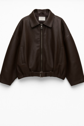 سترة جلدية منفوخة كبيرة الحجم من P&B للموسم الجديد