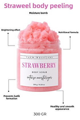 قنبلة ترطيب بخلاصة الفراولة، تقشير فوري لليدين والجسم مضاد للغرق