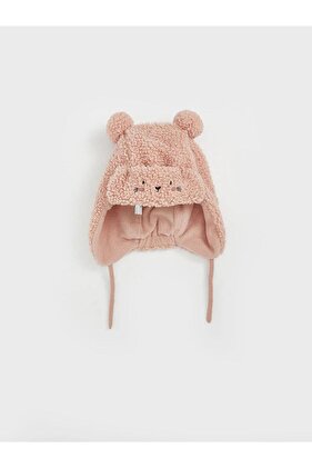 Ponpon Detaylı Kız Bebek Kar Şapkası (W5)