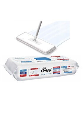 Μαντηλάκια σφουγγαρίστρας 50 τεμ. με πρόσθετο χλωρίνης, επιπλέον υγιεινή για δάπεδα