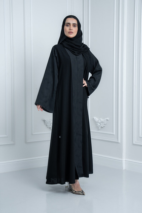 عباية نسائية من لافينيا, قماش ملكي ياقه كم جاكار