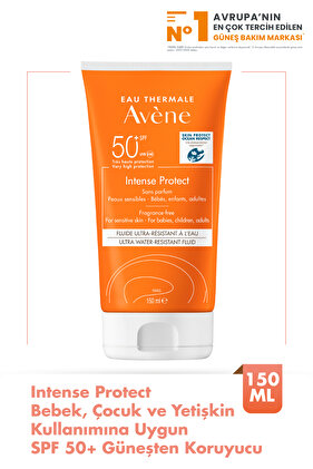 Intense Protect SPF 50+ Bebek, Çocuk ve Yetişkinler için Yüksek Korumalı Güneş Kremi 150 ml