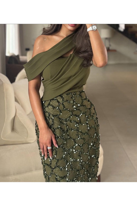 فستان سهره زيتي