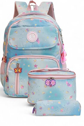 مجموعة من ثلاث حقائب ظهر مدرسية ابتدائية للأولاد مع هيكل ظهر تشريحي 1390