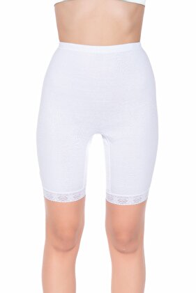 مجموعة من 3 سراويل داخلية طويلة من الدانتيل مصنوعة من القطن بنسبة 100% Q3650B