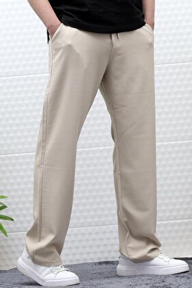 بنطلون صيفي رجالي من القماش الفضفاض - خصر مرن