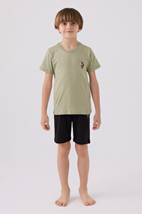 U.S. Polo Assn Erkek Çocuk Haki Bermuda Takım