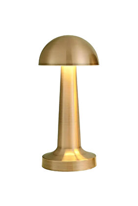 3 Işık Renkli Şarjlı Dim Edilebilir Masa Lambası ALTIN RENK Gold Kasa Ct-8429