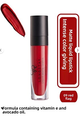 Golden Rose Long-Lasting Matte Liquid Lipstick, Red 9