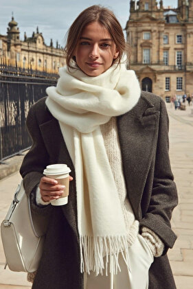 شال نسائي فضفاض ذو ملمس ناعم