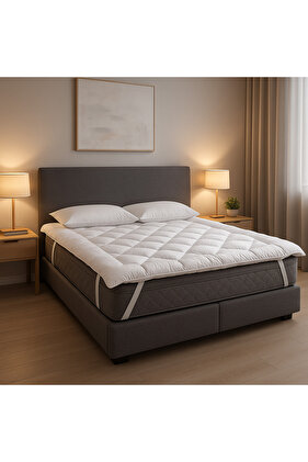 مرتبة سرير من الألياف الدقيقة مقاس 8 سم مع حشوة من الألياف الدقيقة وحواف زاوية مطاطية