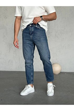 Pánske Boyfriend džínsové nohavice s vysokým pásom po členky