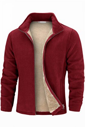 Мъжка поларена яке с джобове, подплатено с ултра топло флисово подплата и цип по цялата дължина