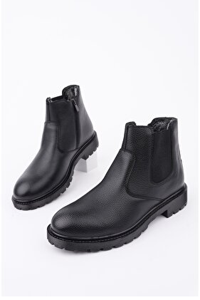 حذاء M104 مقاوم للماء والبرد مصنوع من الفرو ومضمون للشتاء ونعل مطاطي بسحاب