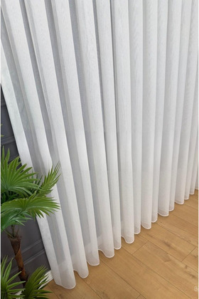 İpek Soft Bambu Şantuklu Ağır Gramajlı 1/3 Sık Pileli Tül Perde