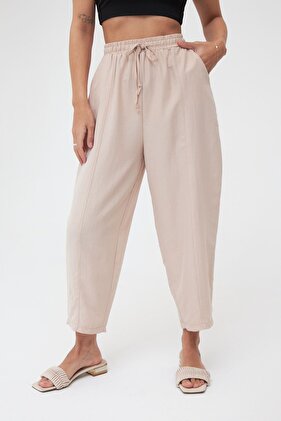 Haki Renk Cepli Ayrobin Şalvar Pantolon