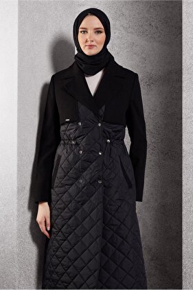 90533 Model Quilted Patterned Coat
