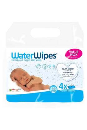 واتر وايبس مناديل اطفال للبشره الحساسه 4 × 60