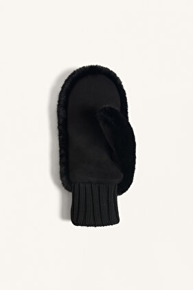 Elastik manşetli suni kürklü eldivenler