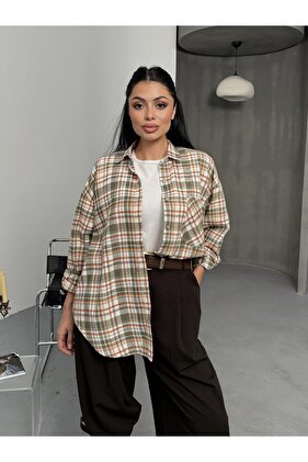 Dámská volná kostkovaná košile