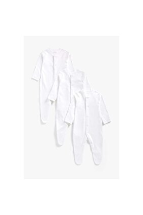 White Sleepsuits - 3 Pack