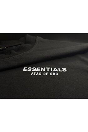 Unisex oversize tričko Essentials s reliéfnym logom a potlačou, krabicový strih, z hrubej látky (240 g/m²)