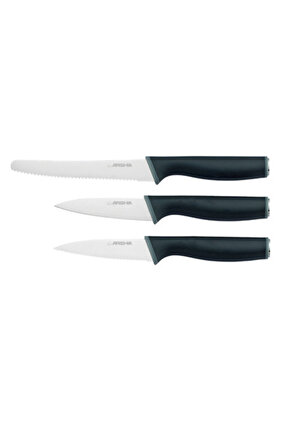 3-Piece Stainless Steel Knife Set–Paring 3.5″,Serrated 3.5″ & Tomato 5″1.5 mm