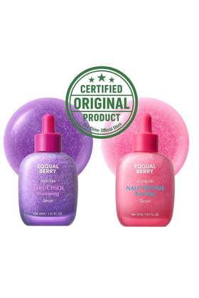 EQQUALBERRY Korean Anti-Aging Serum Duo NAD+ Peptide+Bakuchiol Plumping (Original By Sky Shine FZE)