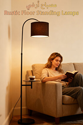 مصباح أرضي LED عصري، قابل للدوران، بثلاثة ألوان قابلة للتعتيم - 180 × 70 سم