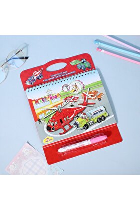 Araçlar ve Taşıtlar Water Painting - Sihirli Özel Kalem ile Boyama Kitabı