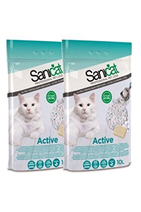 Active Topaklaşan Marsilya Sabunu Kokulu İnce Kedi Kumu 2 x 10 Lt