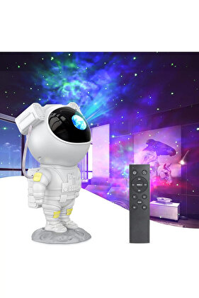 Proiector LED - Astronaut, 8 Moduri, Telecomanda, Stele, Aurora Boreala, Lampă de Veghe, Rotire 360°