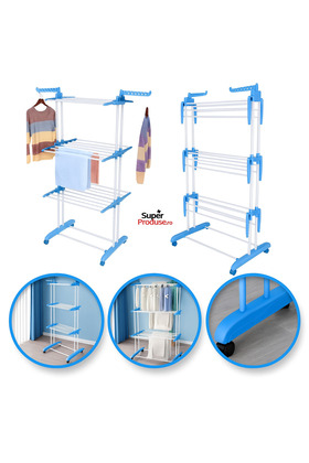 ΜΕΓΑΛΟ ΚΑΘΕΤΟ ΣΤΕΓΝΩΤΗΡΙΟ ΡΟΥΧΩΝ – ΠΤΥΣΣΟΜΕΝΟ, ΚΙΝΗΤΟ ΜΕ ΡΟΔΕΣ, 3 ΕΠΙΠΕΔΑ, ΣΤΗΡΙΓΜΑ ΚΡΕΜΑΣΤΡΑΣ, 170 CM, ΜΕΓΙΣΤΟ 40 KG