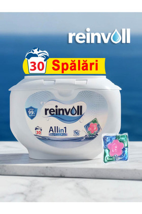 Υγρά καψάκια απορρυπαντικού ρούχων, All in One Pods, 30 πλύσεις, κατά των λεκέδων, απαλό για ευαίσθητο δέρμα